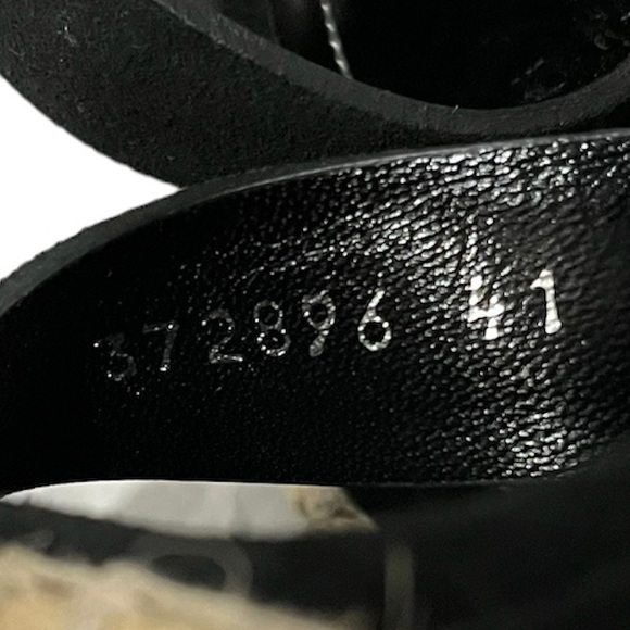 NEW! Balenciaga Suede Espadrilles Wedge Sandals size 41 Black /box not included - Picture 11 of 12